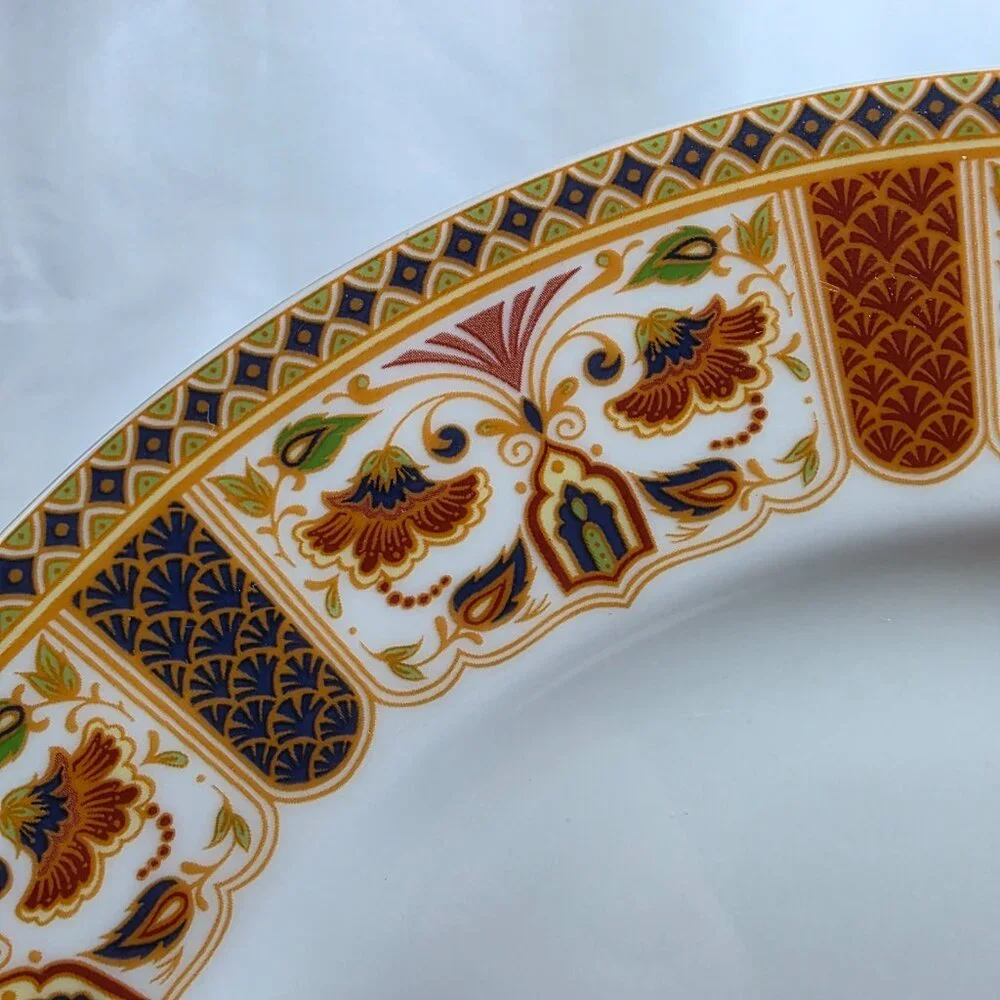 ONE Queens Imari 12 Inch Chop Plate Diamond Border with Floral Arches